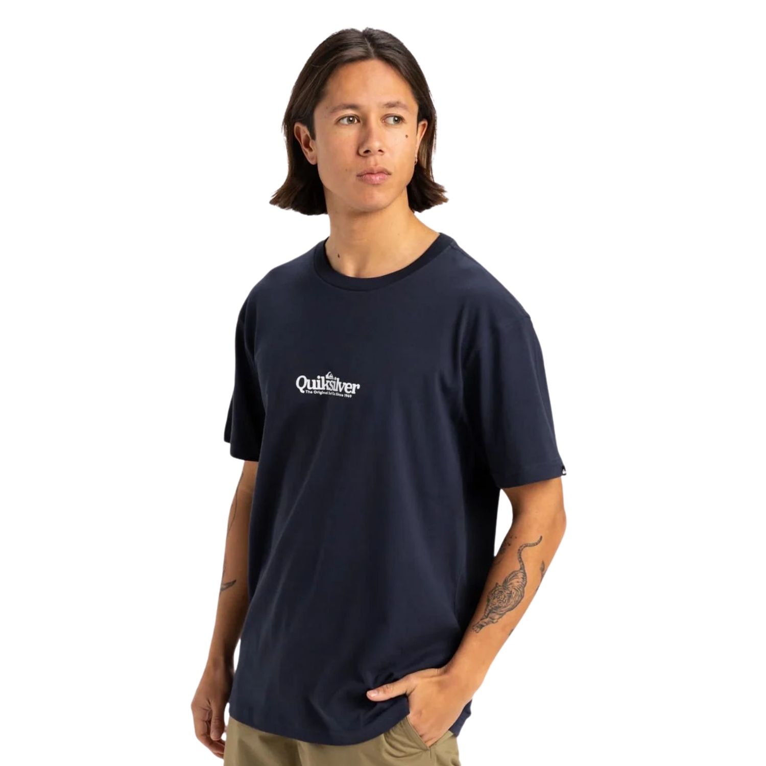 Quiksilver Fineline Erkek Yeşil Tişört